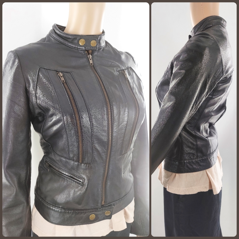Joe's Jeans Leather Moto Jacket S